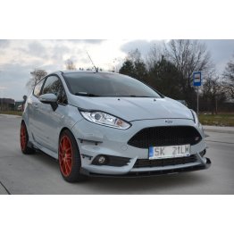 Накладка сплиттер на передний бампер вариант 4 на Ford Fiesta MK7 VII ST рестайл
